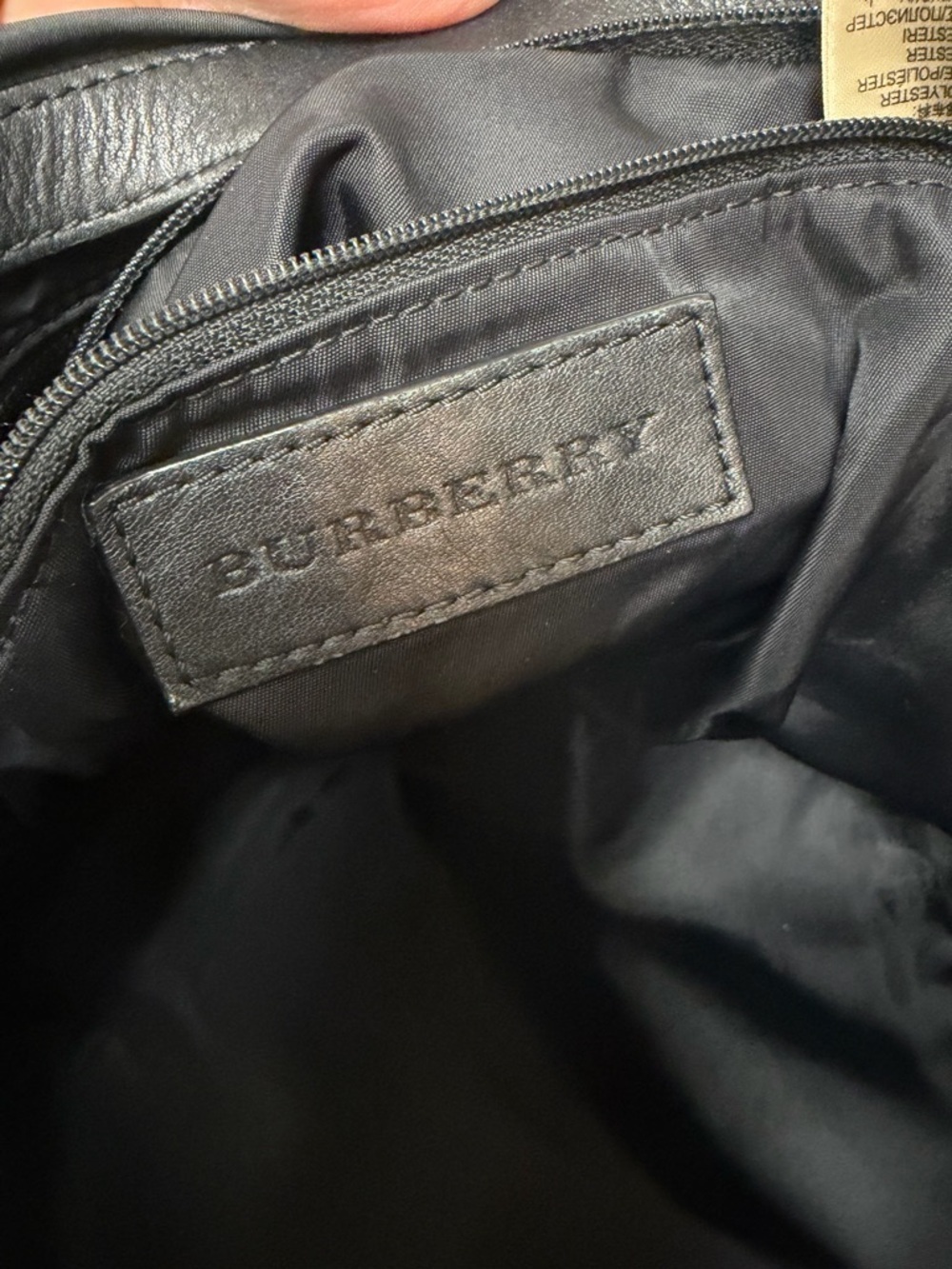 Burberry Black Nova Check Nylon Tote Bag Leather Trim Shoulder Bag Large - Picture 16 of 16